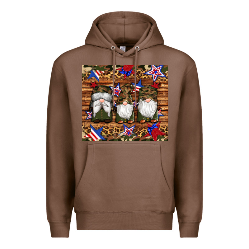 Camouflage Gnomes American Flag Star Leopard Premium Hoodie by Artiststas | Teevron