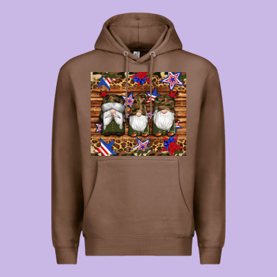 Camouflage Gnomes American Flag Star Leopard Premium Hoodie Designed By Artiststas
