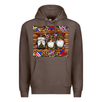 Coffee camouflage gnomes american flag star leopard Premium Hoodie - Artiststas