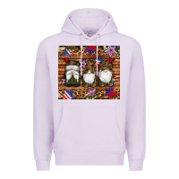 Lilac camouflage gnomes american flag star leopard Premium Hoodie - Artiststas