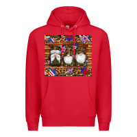 Red camouflage gnomes american flag star leopard Premium Hoodie - Artiststas