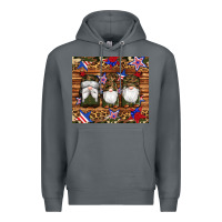 Rock camouflage gnomes american flag star leopard Premium Hoodie - Artiststas
