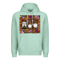 Seafoam camouflage gnomes american flag star leopard Premium Hoodie - Artiststas