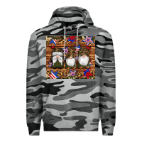 Slate Camo camouflage gnomes american flag star leopard Premium Hoodie - Artiststas