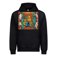 Black cowboy boots turquoise aztec cowhide Urban Hoodie - Artiststas