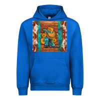 Cobalt cowboy boots turquoise aztec cowhide Urban Hoodie - Artiststas