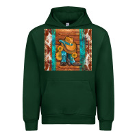 Forest Green cowboy boots turquoise aztec cowhide Urban Hoodie - Artiststas