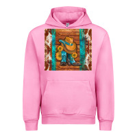 Fuchsia Pink cowboy boots turquoise aztec cowhide Urban Hoodie - Artiststas