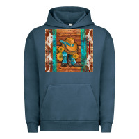 Pigment Midnight Navy cowboy boots turquoise aztec cowhide Urban Hoodie - Artiststas