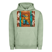 Pigment Oil Green cowboy boots turquoise aztec cowhide Urban Hoodie - Artiststas