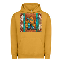 Pigment Peanut Butter cowboy boots turquoise aztec cowhide Urban Hoodie - Artiststas