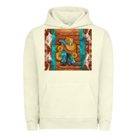 Pigment Pistachio cowboy boots turquoise aztec cowhide Urban Hoodie - Artiststas