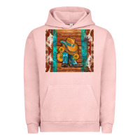 Pigment Salmon cowboy boots turquoise aztec cowhide Urban Hoodie - Artiststas