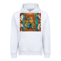 White cowboy boots turquoise aztec cowhide Urban Hoodie - Artiststas
