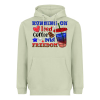 Matcha running on iced coffe and freedom Heavyweight Hoodie - texasbilliewilder