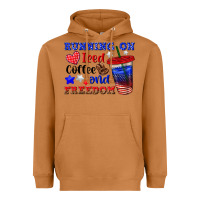 Meerkat running on iced coffe and freedom Heavyweight Hoodie - texasbilliewilder