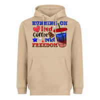 Mushroom running on iced coffe and freedom Heavyweight Hoodie - texasbilliewilder