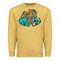Antique Gold western turquoise hearts Premium Sweatshirt - Zillion Design Studio