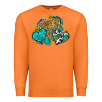 Carrot western turquoise hearts Premium Sweatshirt - Zillion Design Studio