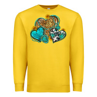 Lemon western turquoise hearts Premium Sweatshirt - Zillion Design Studio