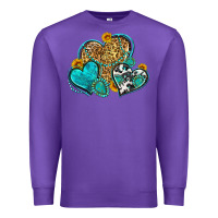 Purple western turquoise hearts Premium Sweatshirt - Zillion Design Studio