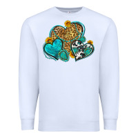 White western turquoise hearts Premium Sweatshirt - Zillion Design Studio