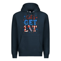 Navy let's get lit Premium Hoodie - BundleAndBundleShop