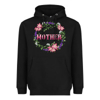 Black mother with floral wreath Heavyweight Hoodie - RanaPortraitStore