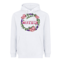 White mother with floral wreath Heavyweight Hoodie - RanaPortraitStore