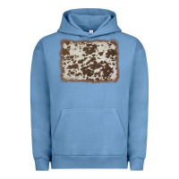 Pigment Pebble Blue cowhide background Urban Hoodie - AdoDesignShop