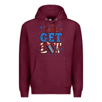 Burgundy let's get lit Premium Hoodie - BundleAndBundleShop