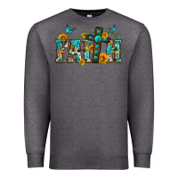 Charcoal Heather western faith Premium Sweatshirt - Zillion Design Studio