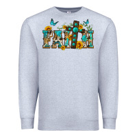 Heather Grey western faith Premium Sweatshirt - Zillion Design Studio