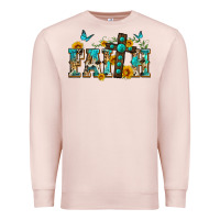 Pale Pink western faith Premium Sweatshirt - Zillion Design Studio