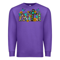 Purple western faith Premium Sweatshirt - Zillion Design Studio