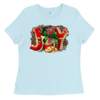 Baby Blue christmas joy coffee Ladies Tee - BarkalooDesign