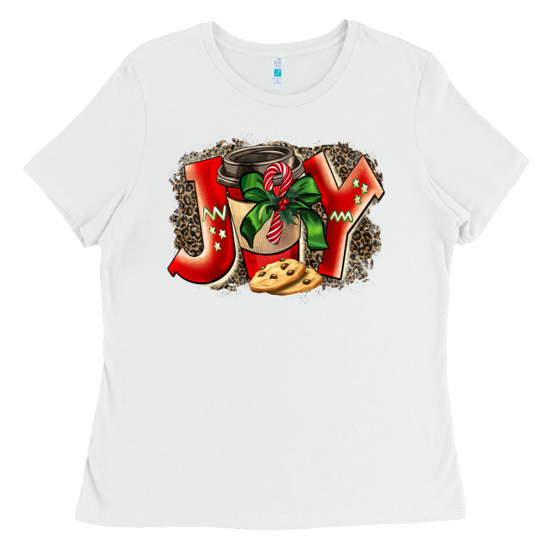 Christmas Joy Coffee Ladies Tee by BarkalooDesign | Teevron