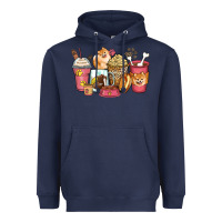 Navy pomeranian coffee cups Heavyweight Hoodie - Zillion Design Studio