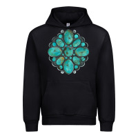 Black turquoise gemstone Urban Hoodie - Artiststas