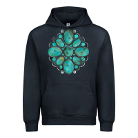 Navy turquoise gemstone Urban Hoodie - Artiststas