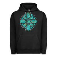 Pigment Black turquoise gemstone Urban Hoodie - Artiststas