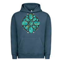 Pigment Midnight Navy turquoise gemstone Urban Hoodie - Artiststas