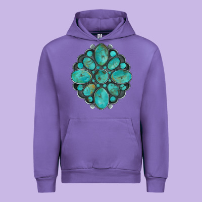 Turquoise Gemstone Urban Hoodie Designed By Artiststas
