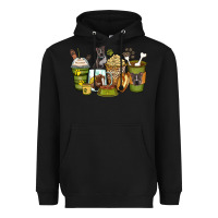 Black pitbull coffee cups Heavyweight Hoodie - Zillion Design Studio