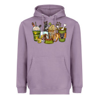Lavender pitbull coffee cups Heavyweight Hoodie - Zillion Design Studio