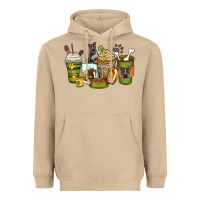 Mushroom pitbull coffee cups Heavyweight Hoodie - Zillion Design Studio