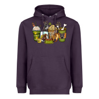Plum pitbull coffee cups Heavyweight Hoodie - Zillion Design Studio