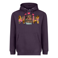 Plum mom bear with sunflowers Heavyweight Hoodie - RanaPortraitStore