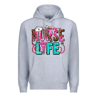 Heather Grey nurse life Premium Hoodie - AdoDesignShop