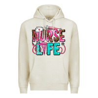 Oatmeal Heather nurse life Premium Hoodie - AdoDesignShop